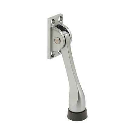 Prime-Line Solid Brass with Brushed Chrome Finish, Heavy Duty Door Holder (Single Pack) J 4571